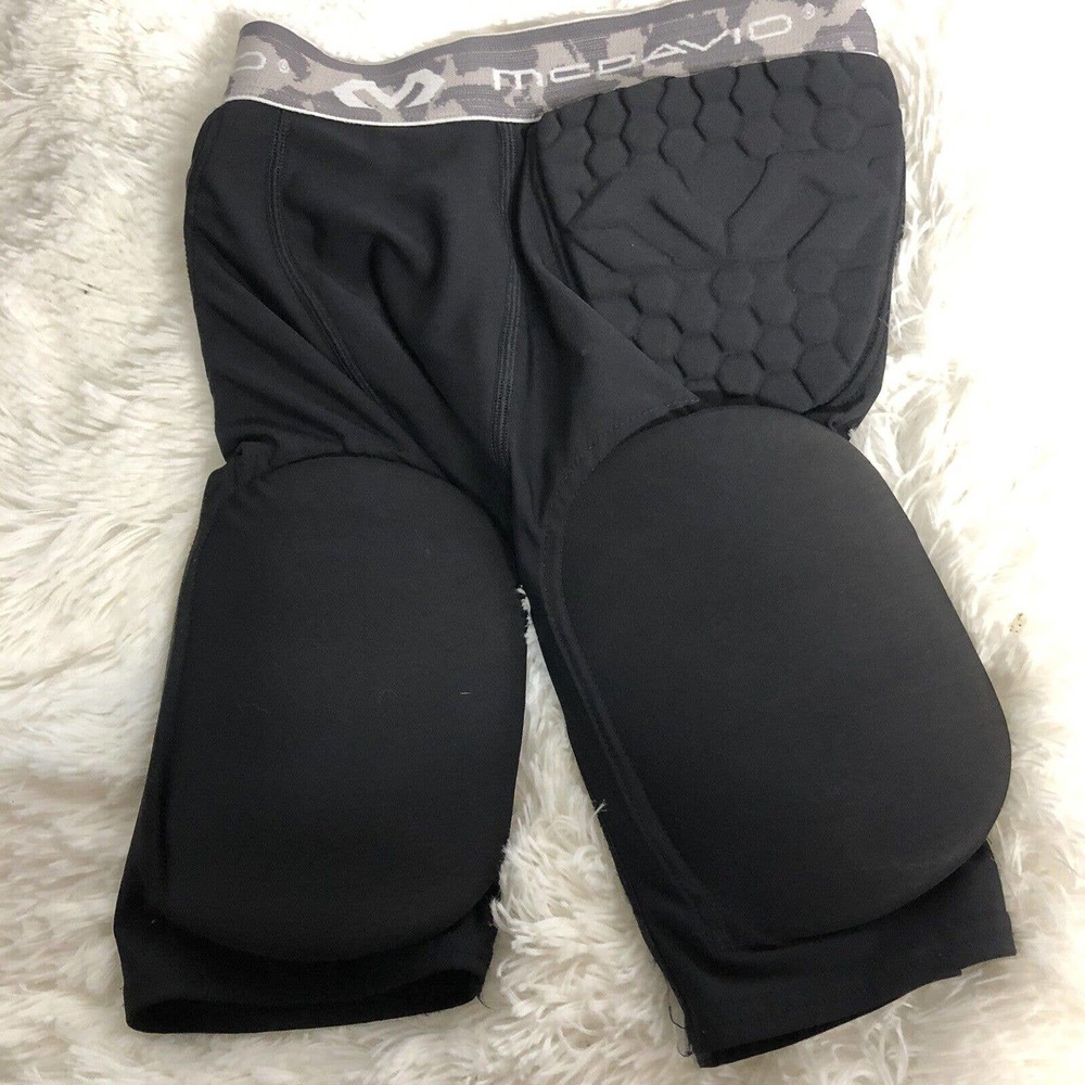 Youth McDavid Integrated Football Girdle Shorts Built in Hex Pads Black Size M